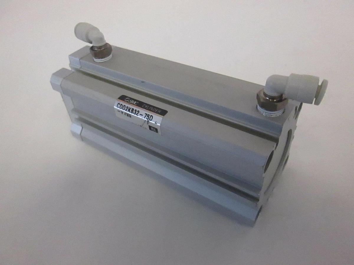 Used SMC, CDQ2KB32-75D, Compact Air Cylinder, Used