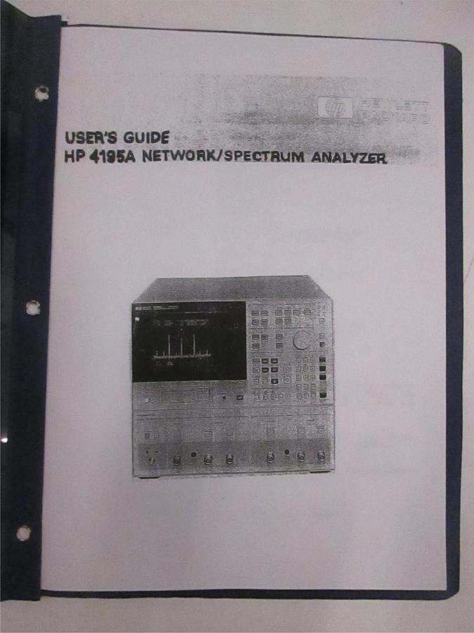 Used HP 4195A Network/Spectrum Analyzer User's Guide, Used
