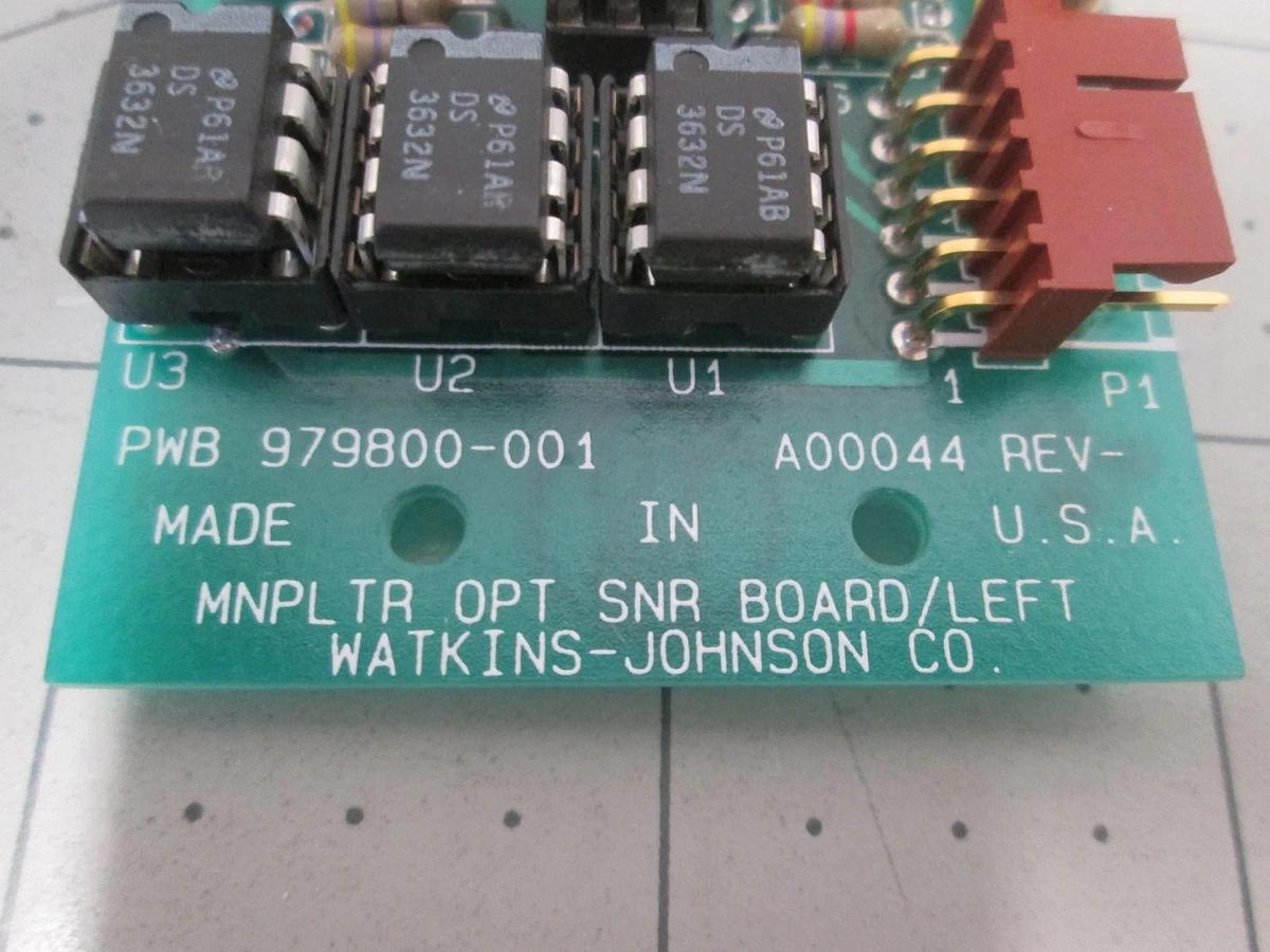 Watkins Johnson, 979800-001, Optical Sensor Board/Left, New