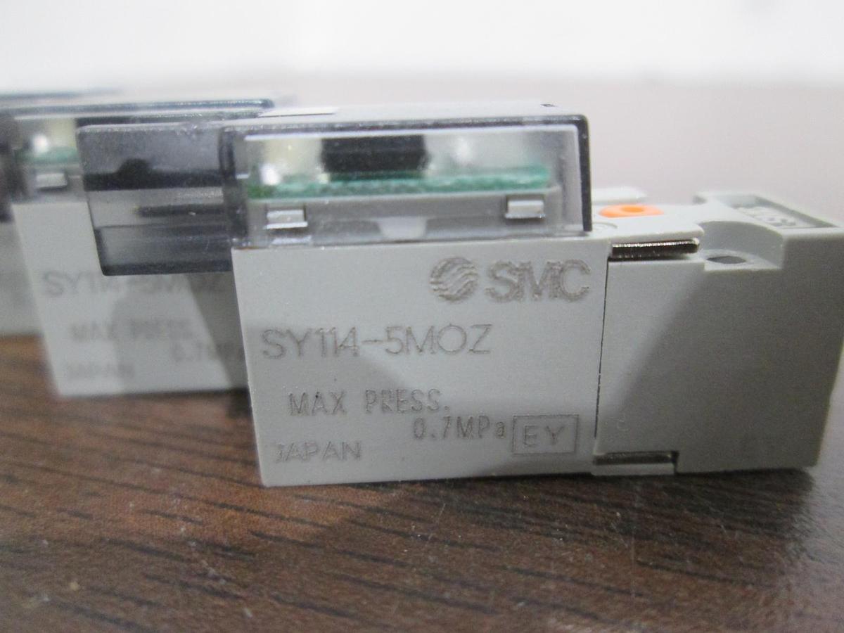 Used SMC, SY114-5MOZ, Solenoid Valve, 0.7MPa, Used, Lot of 3