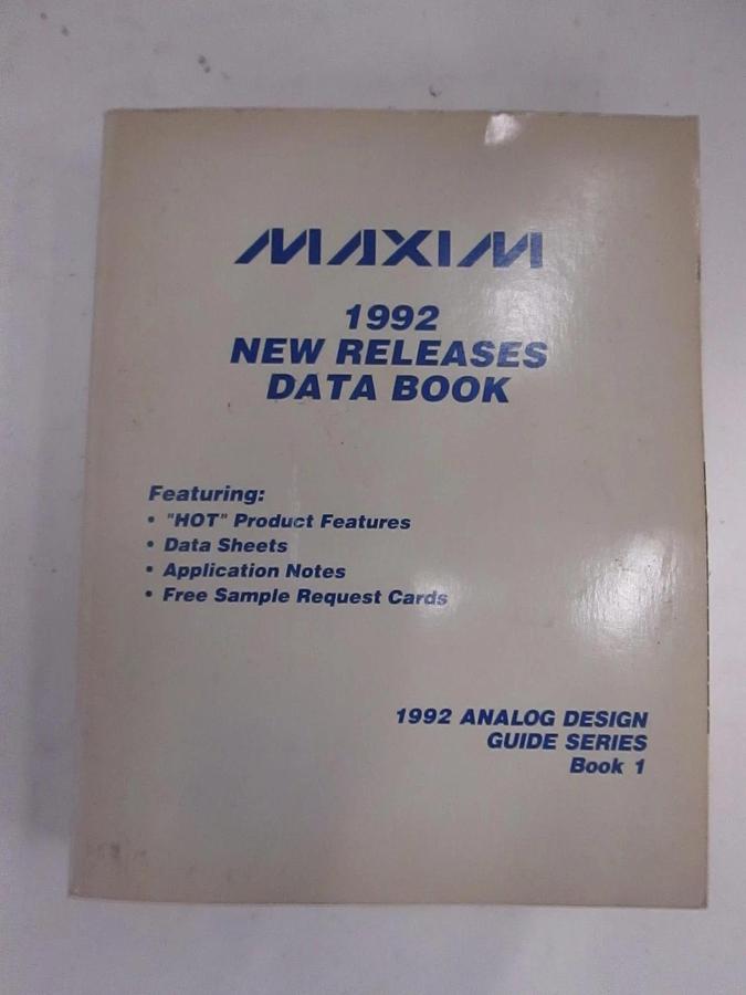 Used Maxim 1992 New Releases Data Book Analog Design Guide Series Book 1, Used