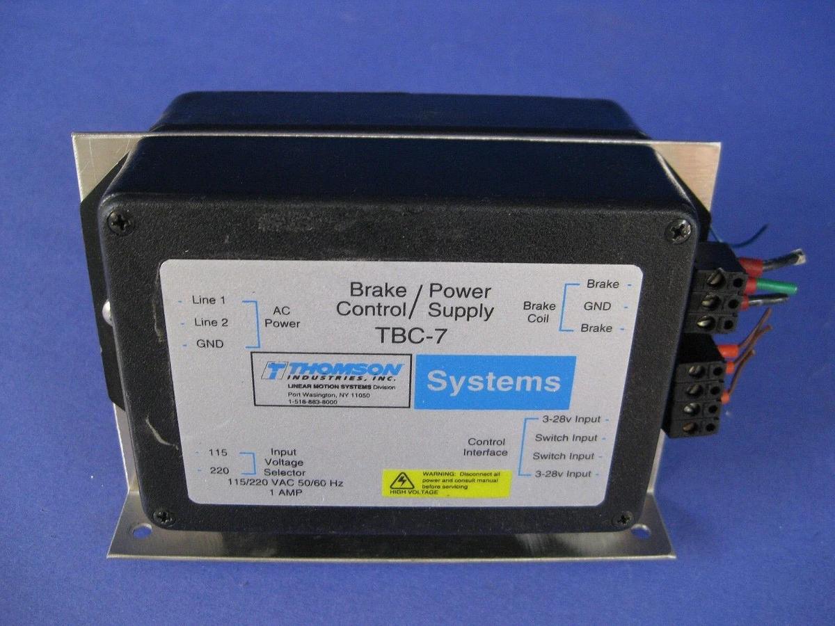 Used Thomson Industries TBC-7 Brake Control Power Supply, Lot of 2