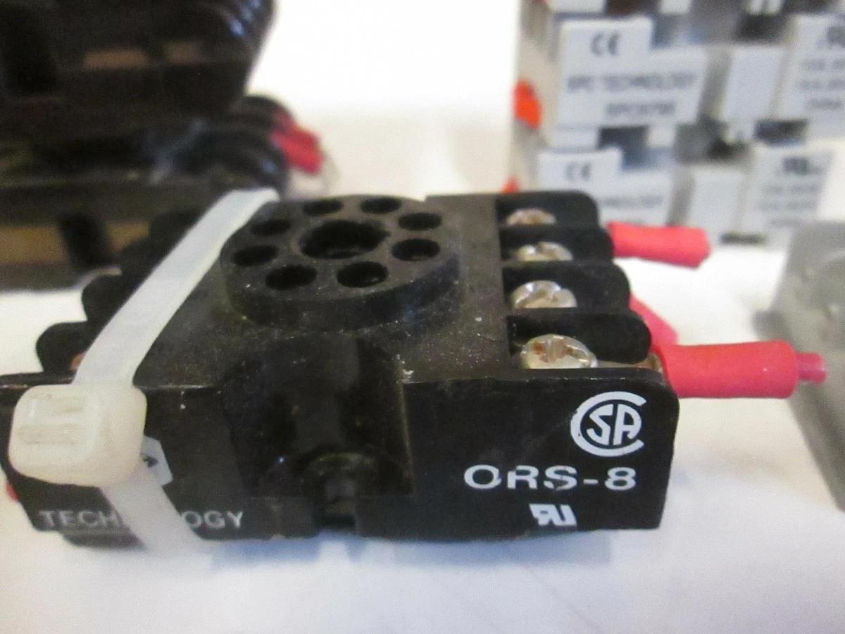 Used Assortment of Base Socket for Relays, Used Lot of 19