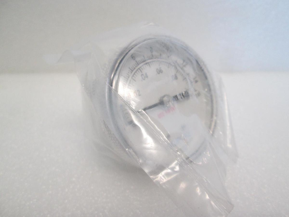 Millipore, 0-15 PSI, 01-3135 Pressure Gauge, Back Mount, New