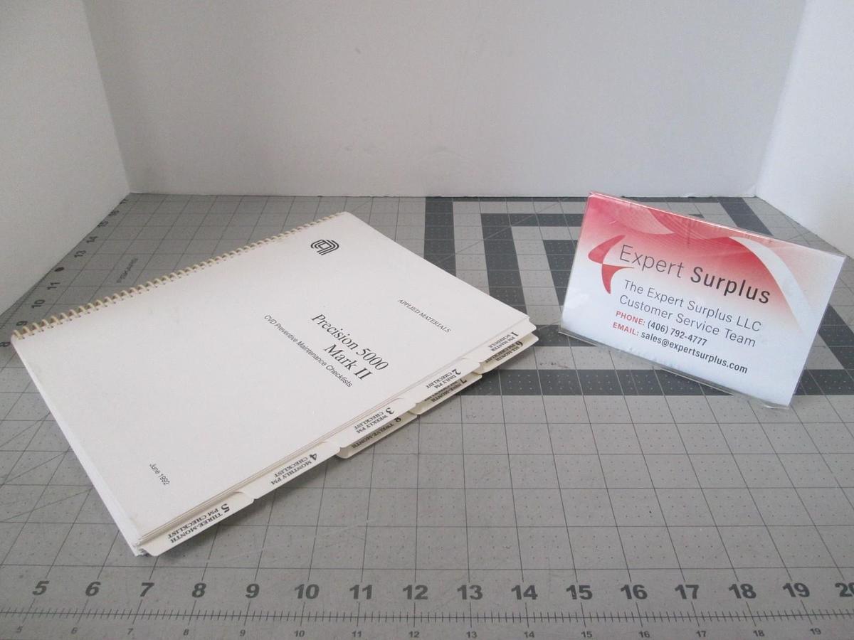 Used AMAT, Precision 5000 Mark II, CVD Preventive Maintenance Checklists, Used