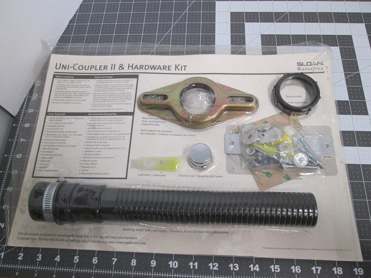 Sloan 1001520 Uni-Coupler II & Hardware Kit Waterfree Urinal NEW NOS