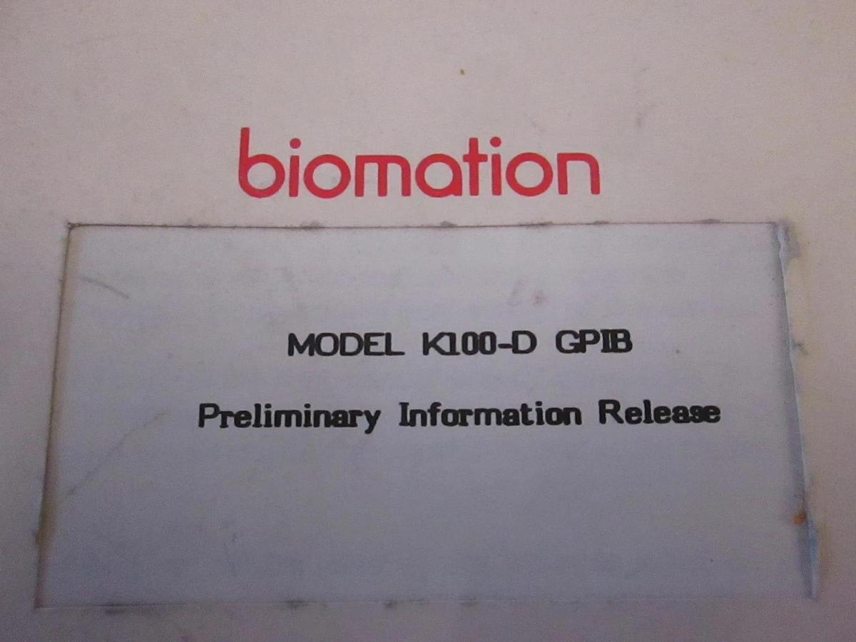 Used Gould Model K100-D GPIB Operating and Service Manual, Used