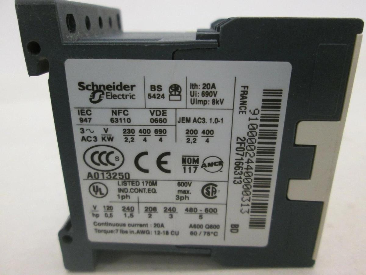 Used Telemecanique, 24V Contactor, LP1K09 10BD, Used