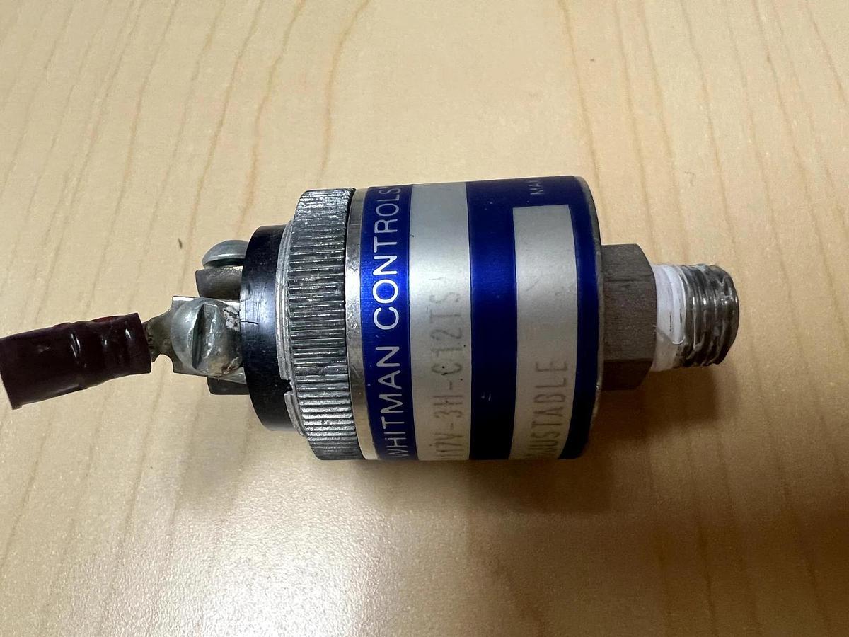 Used Whitman Controls, P117V-3H-C12TS, Pressure-Switch, 3941-06/90, 1A115VAC, Used