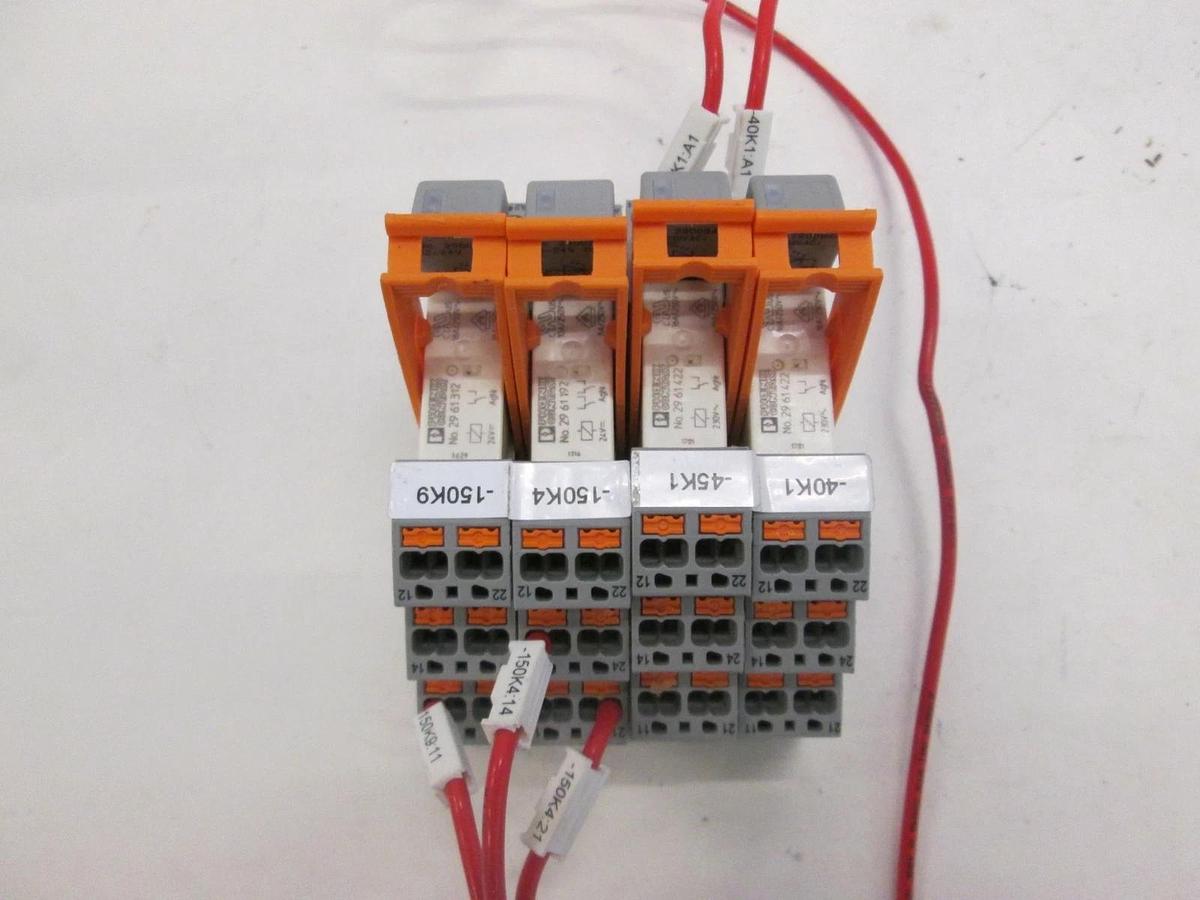 Used Phoenix Contact, Base w/ Relay, RIF-1-BPT/2x21, Used, Lot of 4