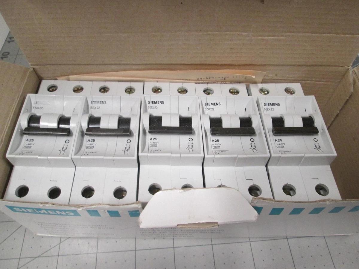 Siemens, 5 SX22, 2 Pole, Circuit Breaker, New, Lot of 5