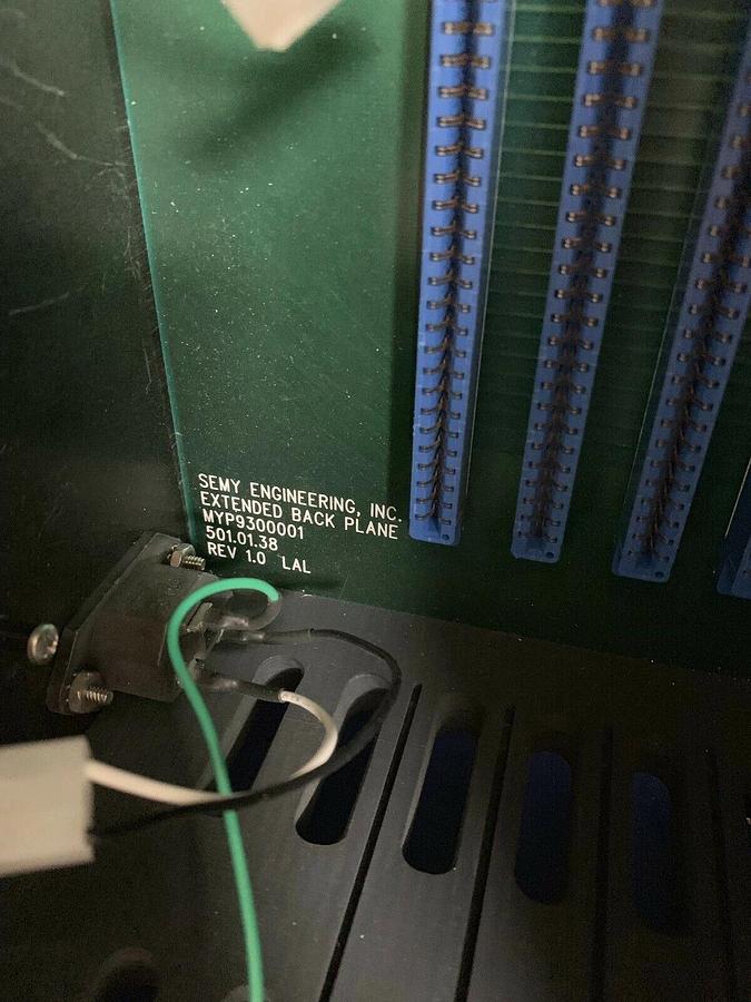 Used Semy Engineering MYP9300001 Backplane and Card Cage, Used