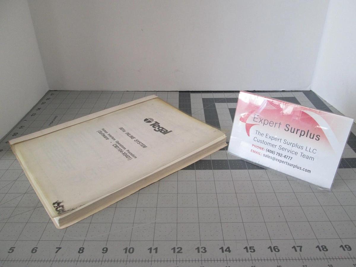 Used Tegal, 901e, Inline System, Human Interface Operation Procedure, CM1104, Used