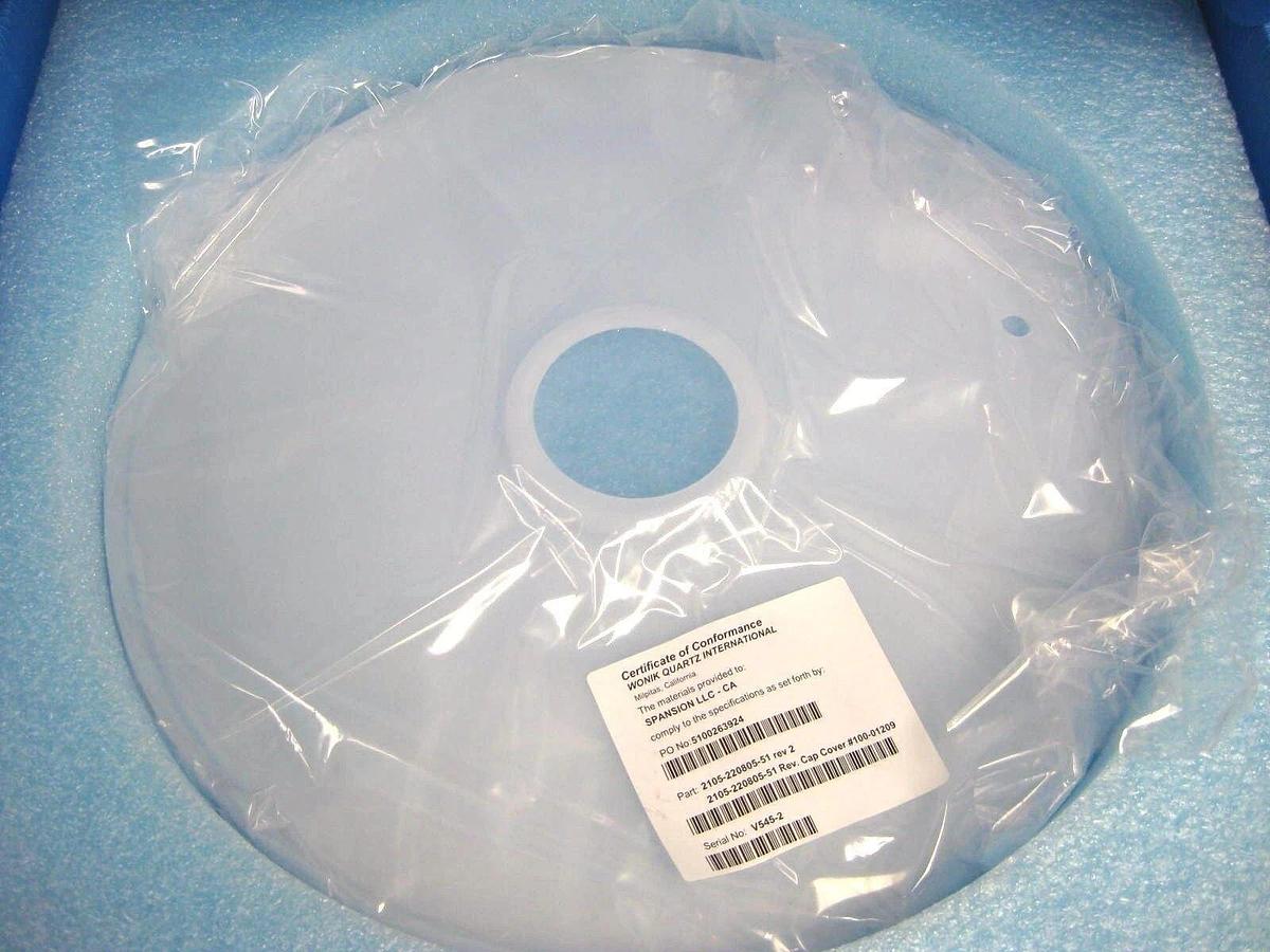 TEL Tokyo Electron Quartz Cap Cover, 2105-220805-51, New TEL 303 furnace