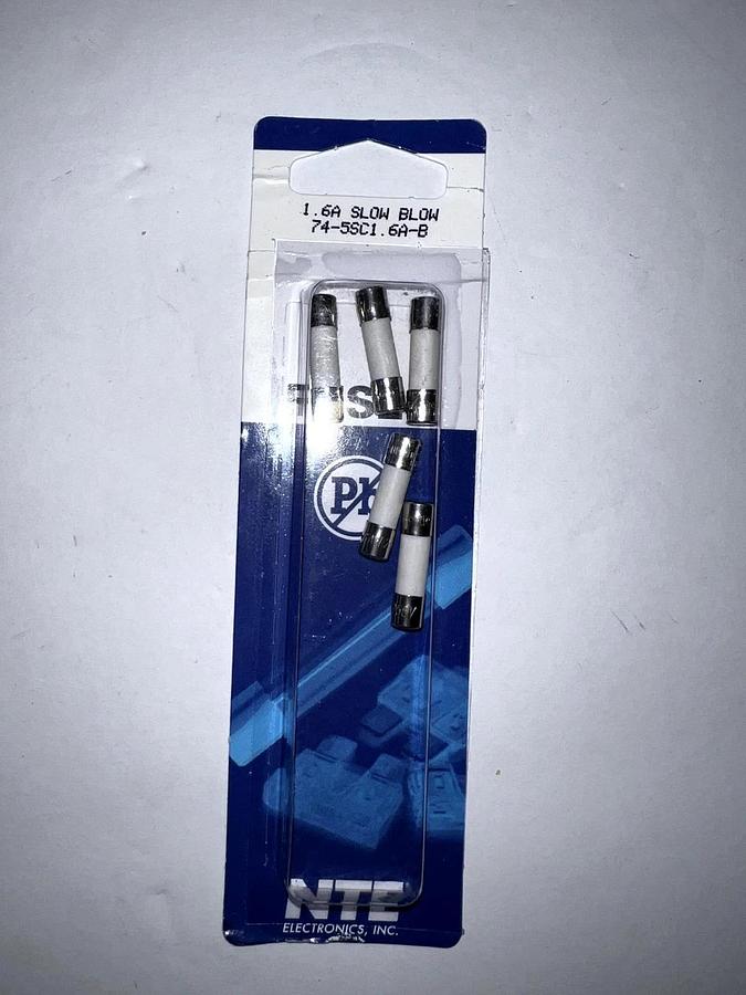 1.6a slow blow fuse 74-5sc1.6a NTE Electronics, inc. Fuses lot of 5 new