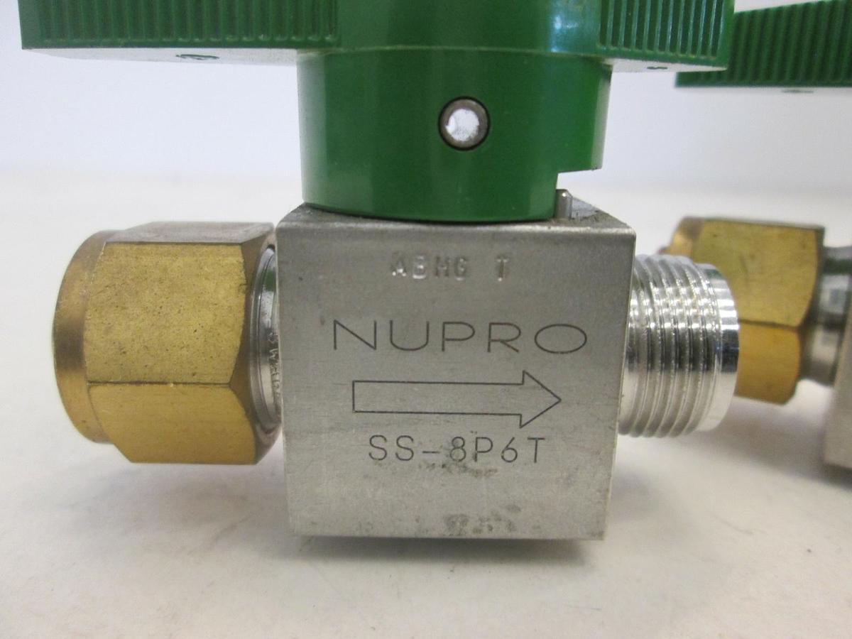 Used Nupro, SS-8P6T, 1/2" Plug Valve, Used, Lot of 2