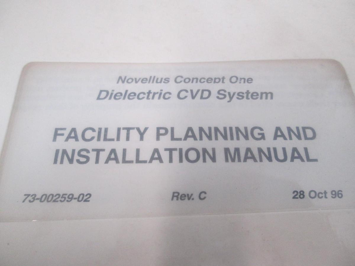 Used Novellus, Dielectric CVD System, Facility Planning and Installation Manual, Used