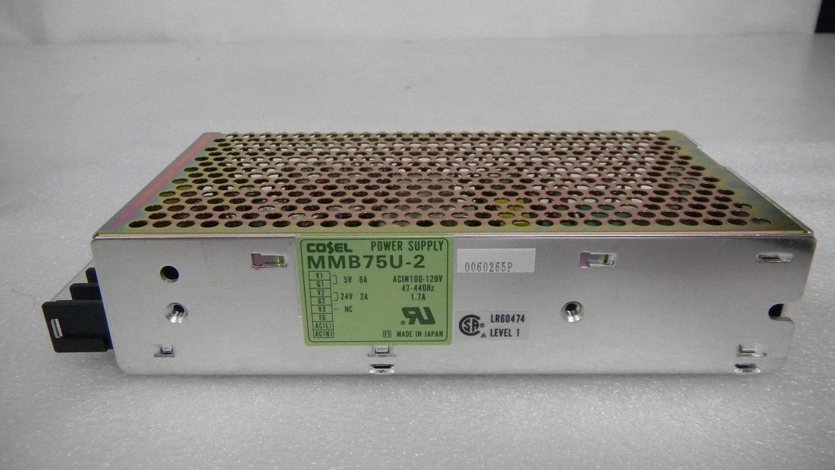 Used Cosel MMB Power Supply, MMB75U-2, acin100-120v 47-440hz 1.7A