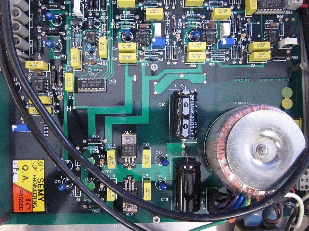 Used Semy Engineering MYP821000A 6 Input T/C Amplifier Assy w/ Box/Wires/Cabels