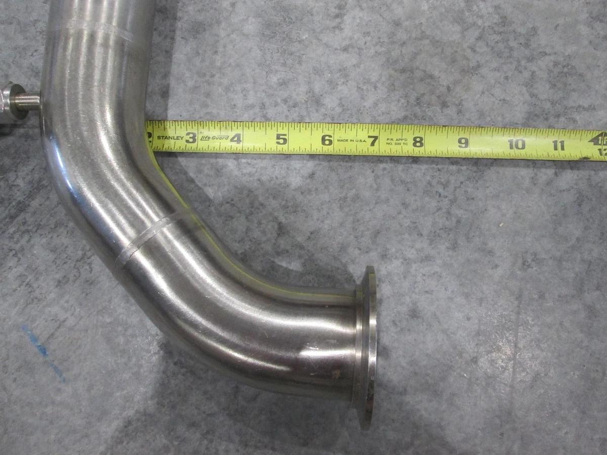 Used AMAT, 21" x 7" Pipe Weldment w/ SS-DLVCR4 Swagelok Valve, Used