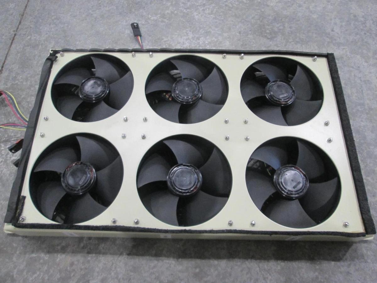 Used Nidec, Fan Case w/ 6 Fans V12E12BGB5, Used