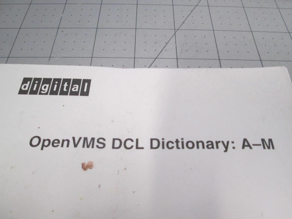Used Digital, OpenVMS DCL Dictionary: A-M, Used