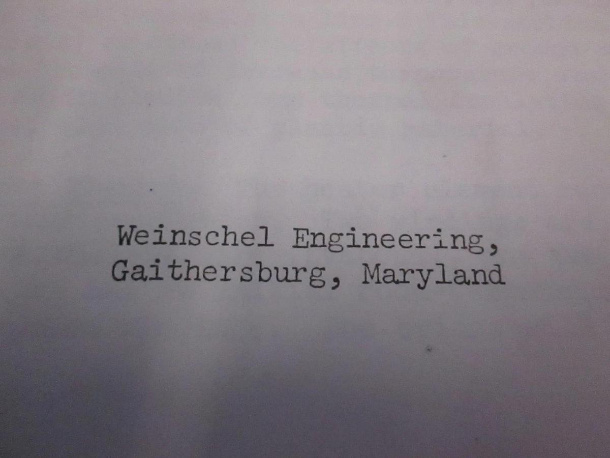 Used Weinschel Model 1105 Temp-Stabilized Coaxial Thermistor Instruction Manual, Used