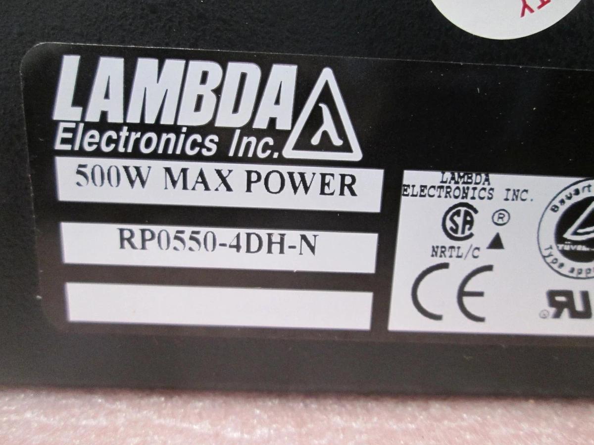 Lambda, RP0550-4DH-N, Power Supply, 500W Max Power, New