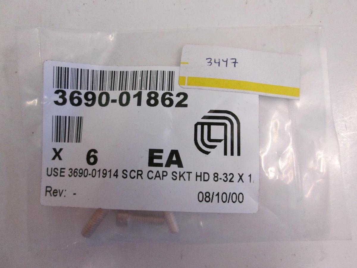 AMAT 3690-01862 SCR CAP SKT HD 8-32 x 1, Lot of 6