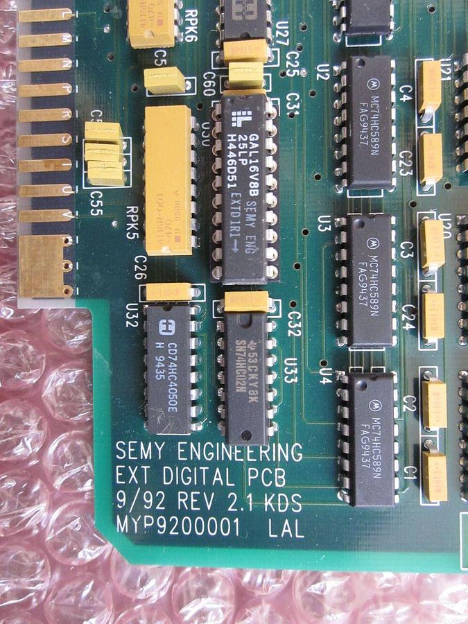 SEMY ENGINEERING MYP9200001 REV:2.1 9/92 LAL EXT DIGITAL PCB
