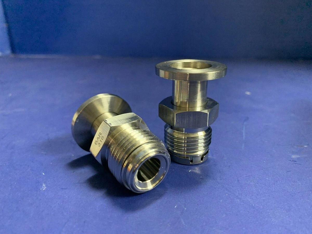 Used Nor-Cal NW-16-1/2-MCR Adapter, NW16 x 1/2" MVCR, Lot of 2