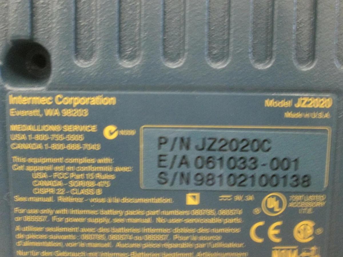 Used Intermec, Janus Z2020, Quad Battery Charger w/ 4 Batteries, Used