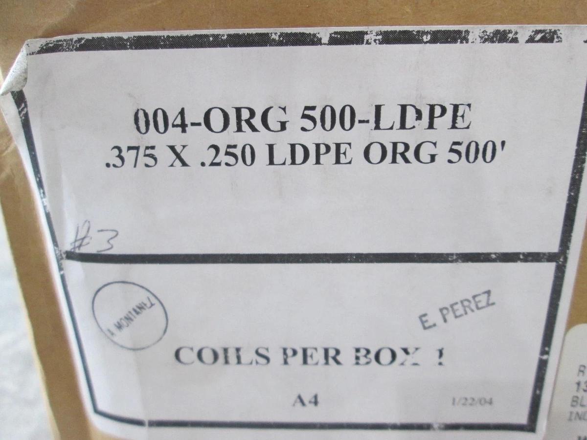 Ryan Herco, 0526.325, PE Tubing 3/80D X .062W Orange 500', New
