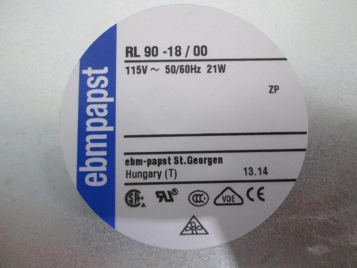 Used Ebmpapst, RL 90-18/00, 115V, 50/60Hz, Axial Fan, Used