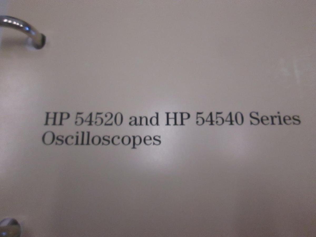 Used HP 54520 and 54520 Oscilloscopes Programmer's Reference, Used