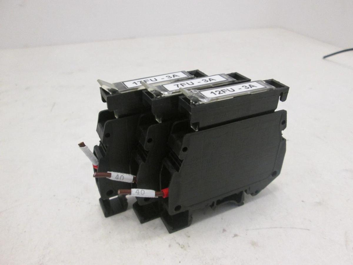 Used Phoenix Contact, Type USIG, Terminal Fuse Block, 3A, Used, Lot of 3