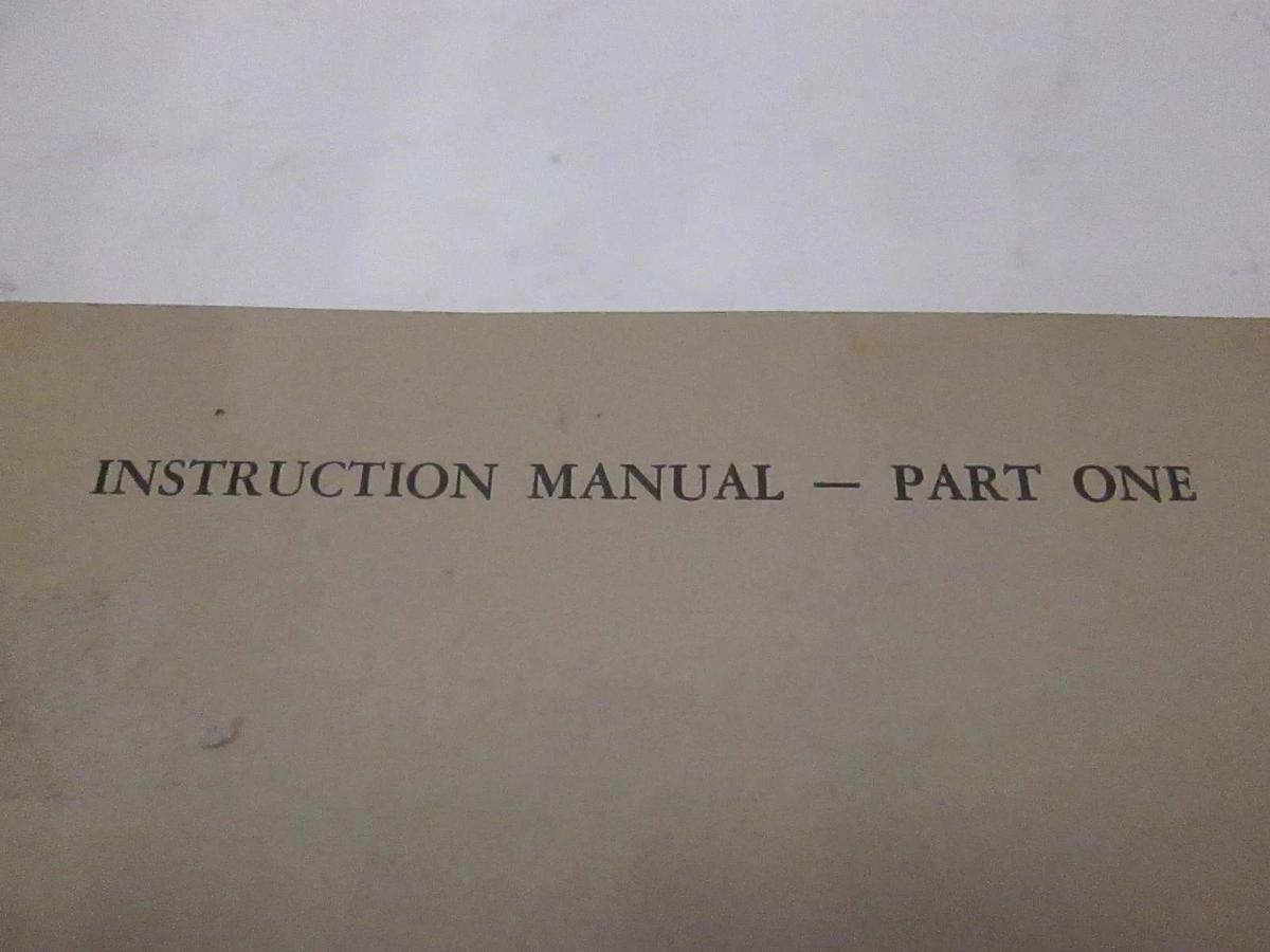 Used Polarad Model LSA Spectrum Analyzer 10Mc-16520Mc Part One Instruction Manual