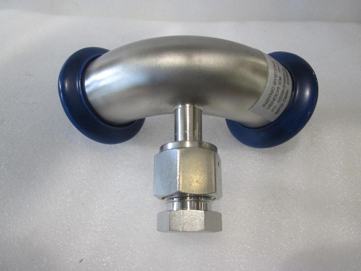 Used AMAT, 0226-31944, WELDMENT, ELBOW, KF40, W/ 3/8" FEMALE VC, Used