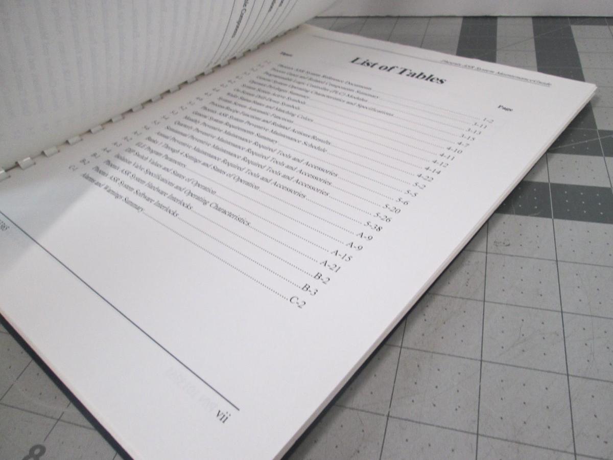 Used Ulvac, Phoenix ASR System Book 3, Maintenance Guide, Used