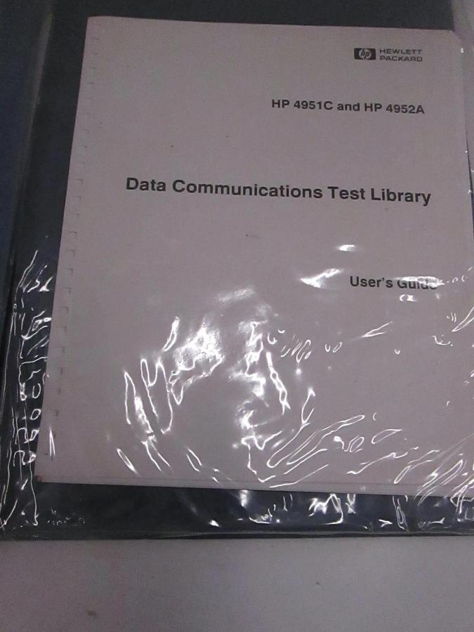 Used HP 4951C and 4952A Data Communications Test Library User's Guide, Used