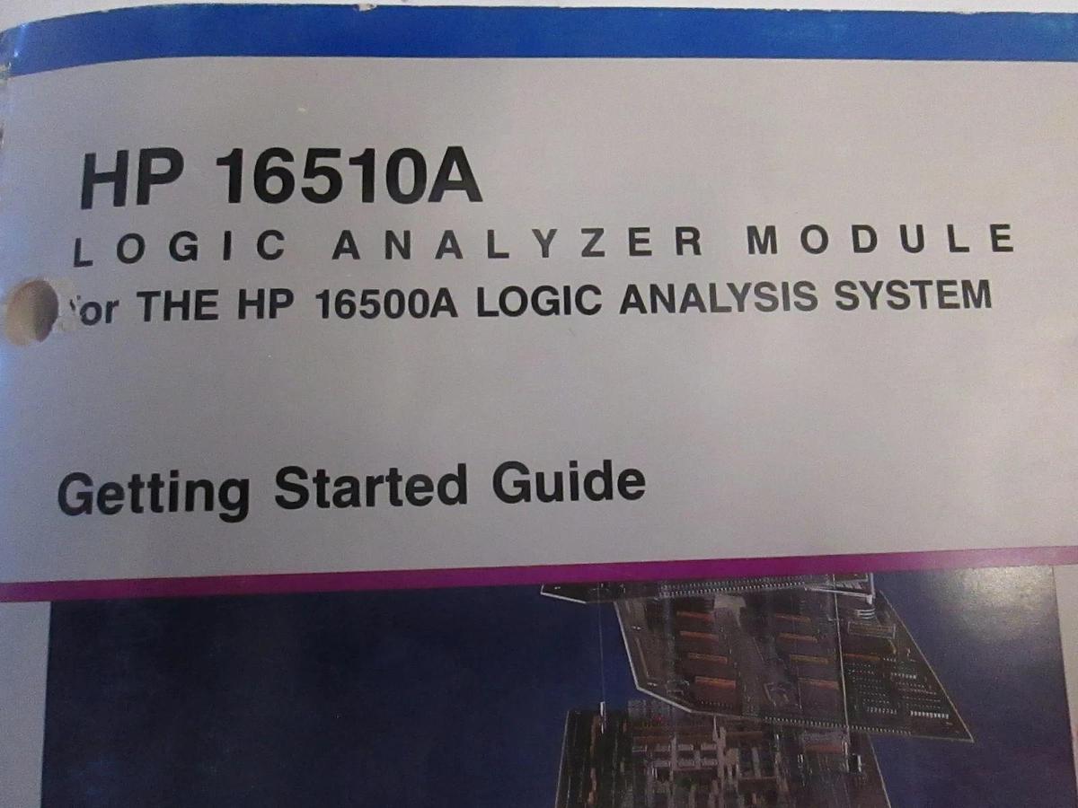 Used HP 16510A Logic Analyzer Module Getting Started Guide, Used