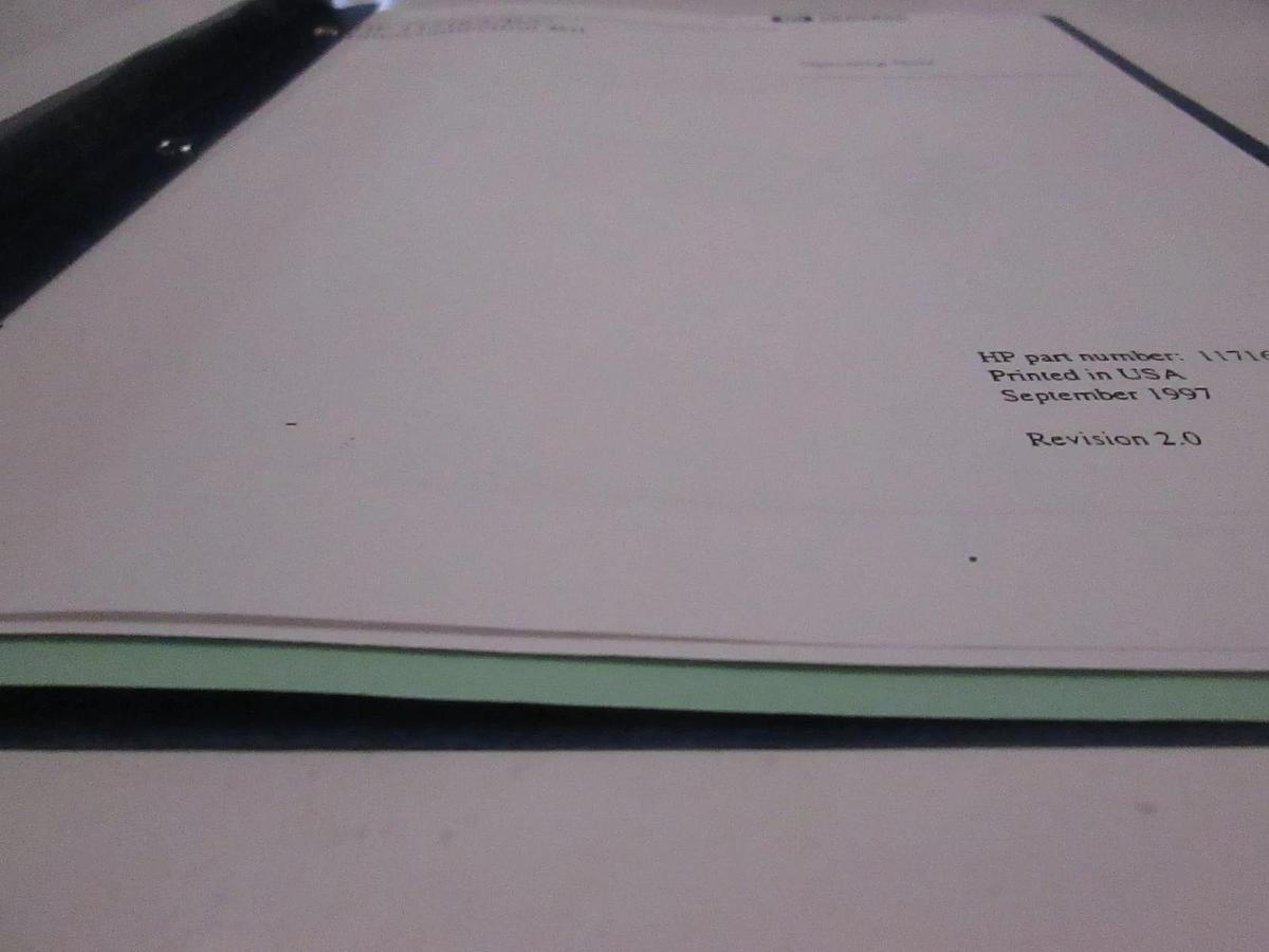 Used HP Model 11716A/B/C Interconnection Kit Operating Note, Used