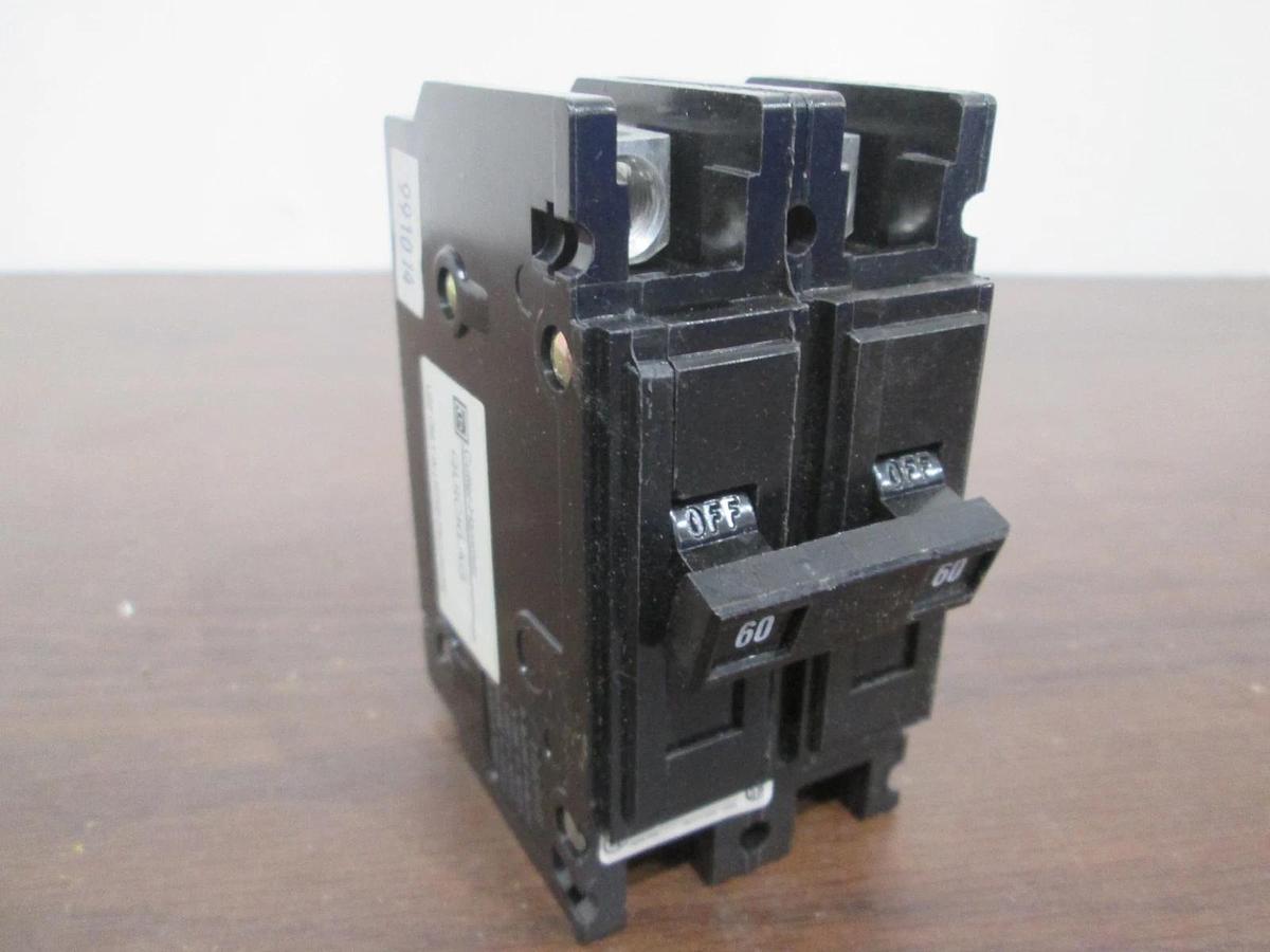 Cutler Hammer, QC HACR Type, Quicklag, Two Pole Circuit Breaker, 60A, New