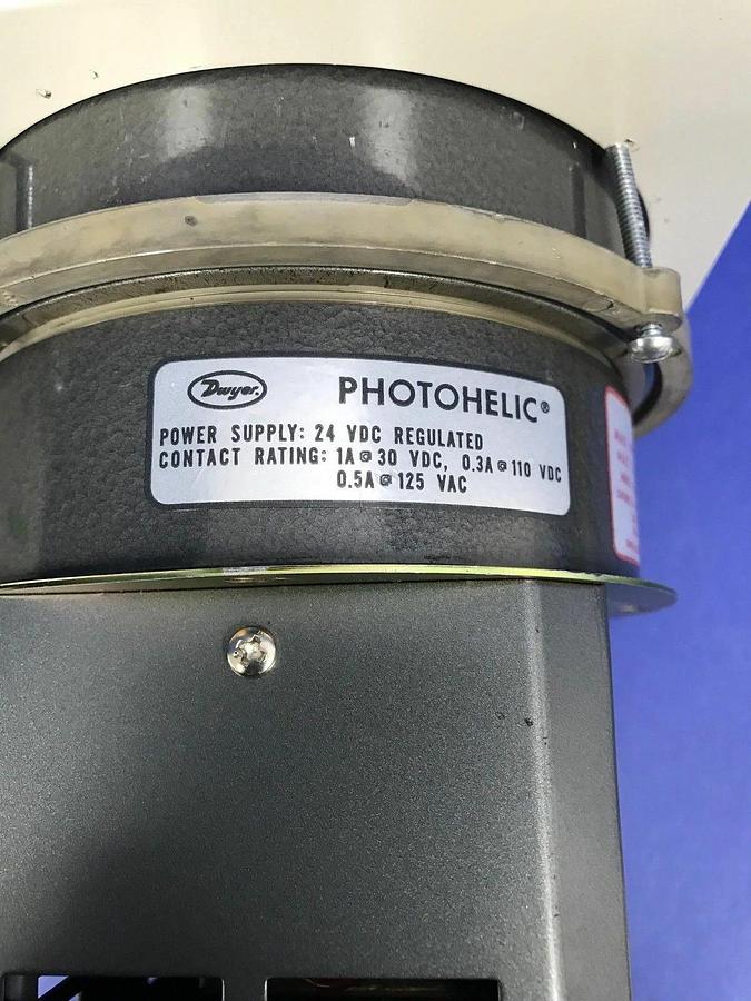 Used Dwyer 3000MR Photohelic Gauge 0-50mm / 0-0.5kPa Water, w/ Mounting Panel  Used