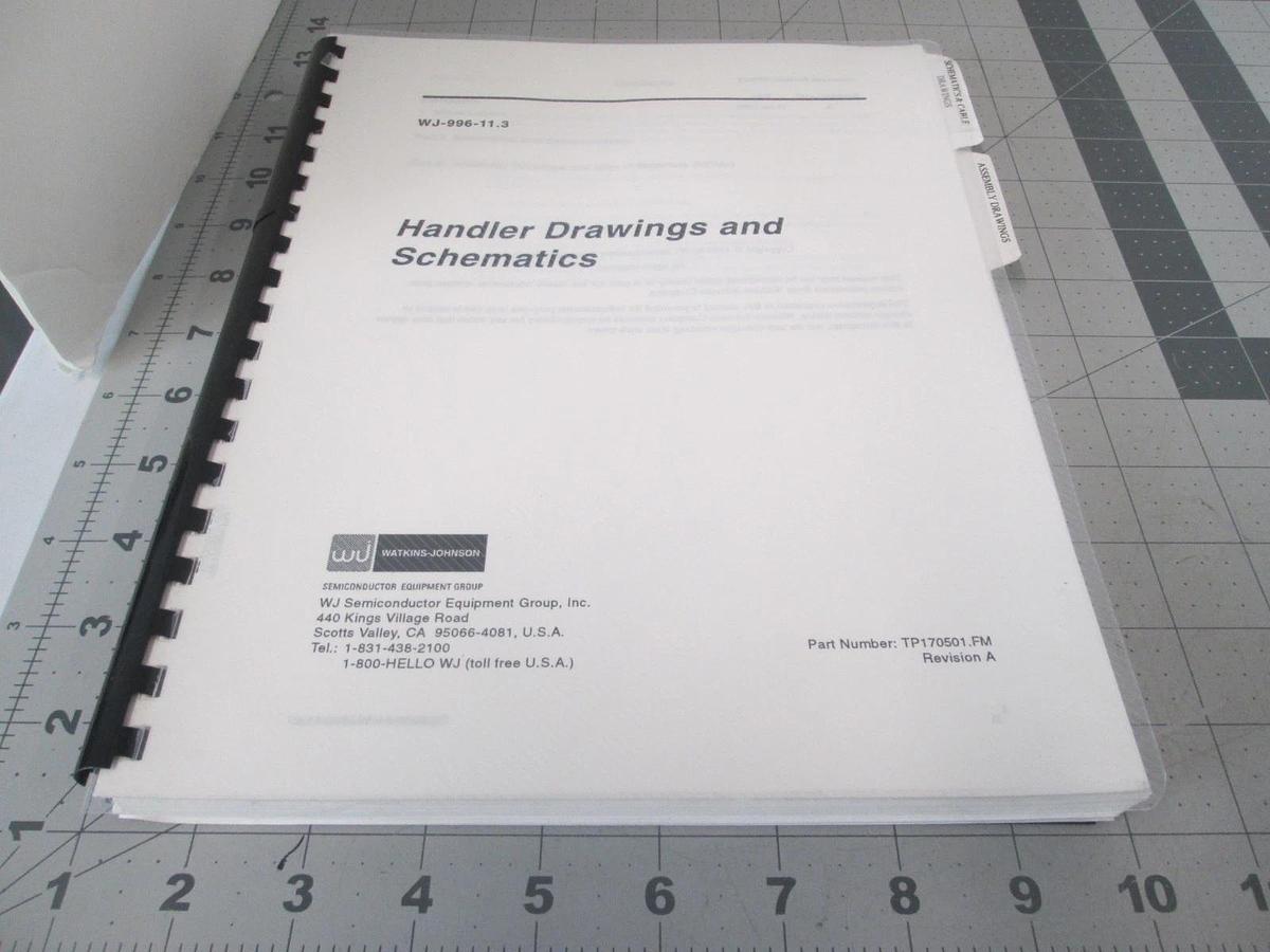 Used Watkins Johnson, Handler Drawings and Schematics, WJ-996-11.3, Used