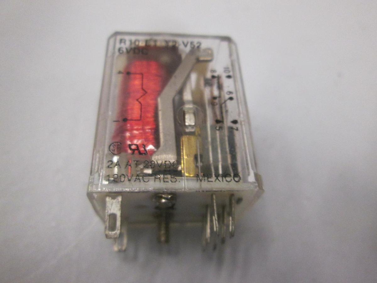 Used Potter & Brumfield, R10-E1-Y2-V52, 6VDC Relay, Used