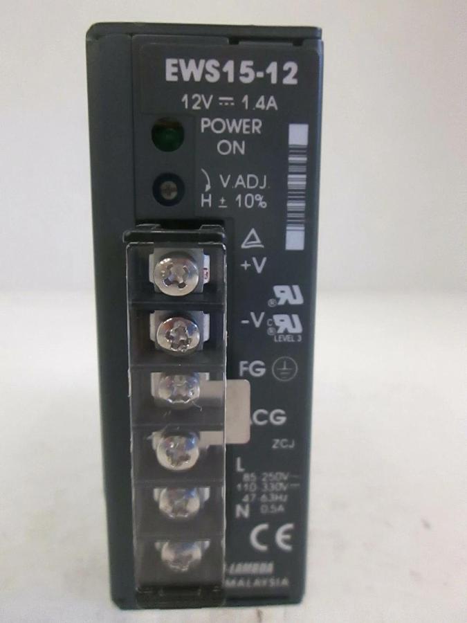 Used Nemic Lambda EWS15-12 Adjustable Power Supply, 12V, 1.4A,, Used