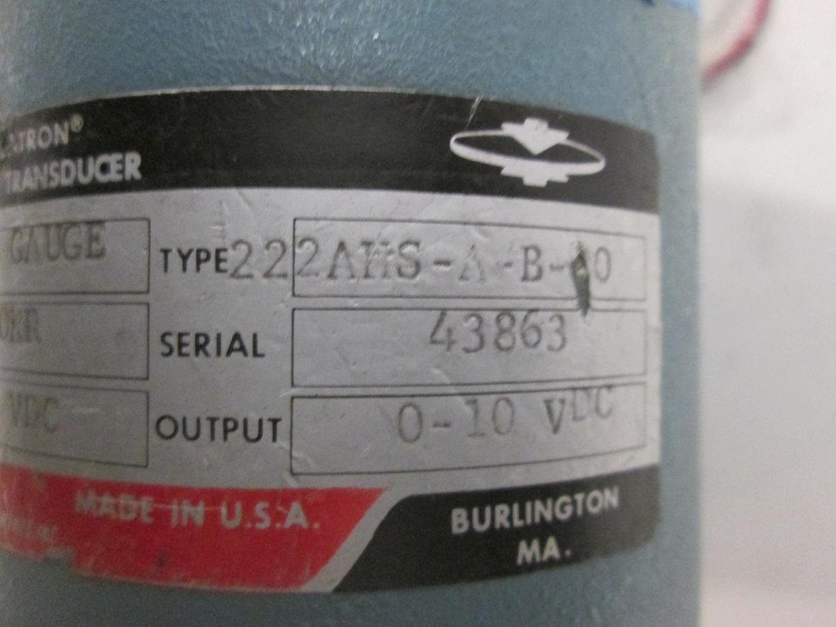 Used MKS, Baratron 10 Torr Pressure Transducer, 222AHS-A-B-10, Used