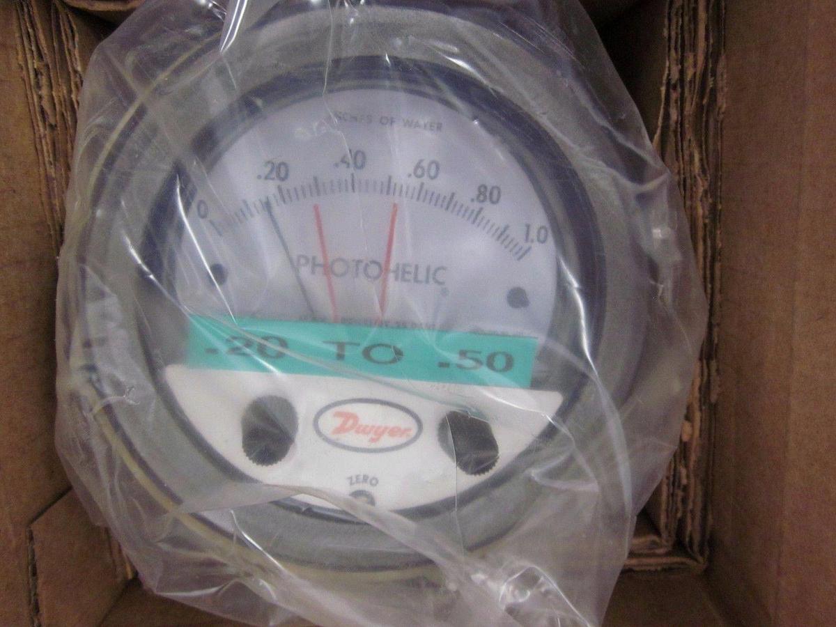 Used Dwyer 3001 Photohelic Pressure Switch/Gage MODULE ONLY, 0-1.0" of Water, Used