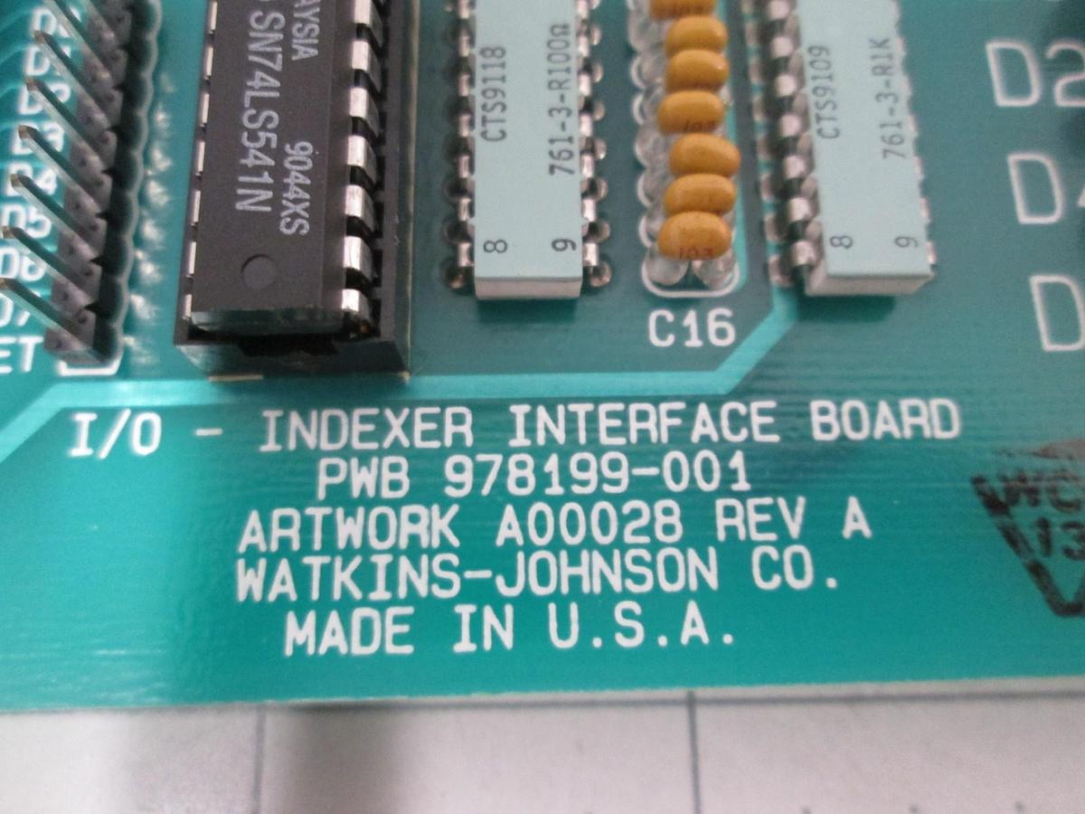 Used Watkins Johnson, 978199-001, Indexer Interface Board, New